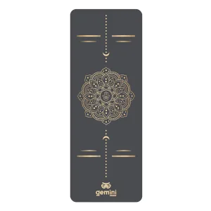 Килимок для йоги каучуковий поліуретан Sport Pro 183 см*68 см*5 мм темно-сірий