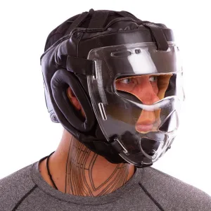 Шолом для єдиноборств із захисною маскою ELS чорний M