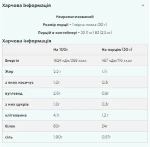 Pea Protein Isolate - 1 кг Натуральний