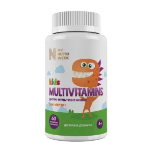 Kids Multivitamins - 60 желейних льодяників, peach