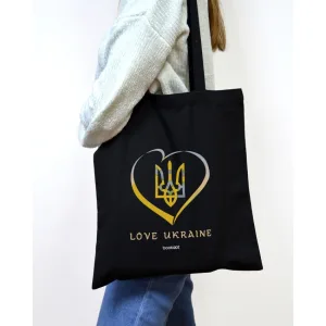 Екошопер BookOpt BK4036 Love Ukraine чорний