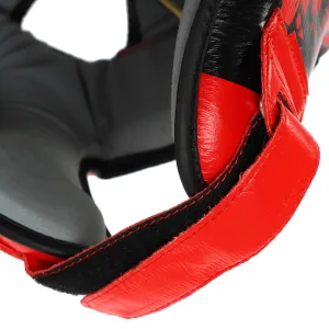 Шолом боксерський відкритий шкіряний FISTRAGE FURIOUS Червоний L