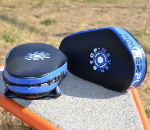 Лапи боксерські PowerPlay 3051 чорно сині PU [пара]