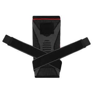Наколінник бандаж еластичний з фіксуючим ременем та силіконовим кільцем та спіральними ребрами жорсткості SIBOTE 1 шт XL