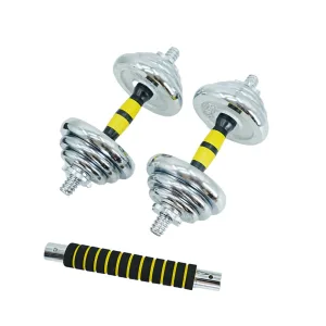 Гантелі розбірні Sport хромовані з грифом у валізі 2 шт по 10 кг