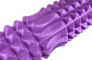 Масажний ролик EasyFit Solid Grid Roller 45 см v.2,2s фіолетовий