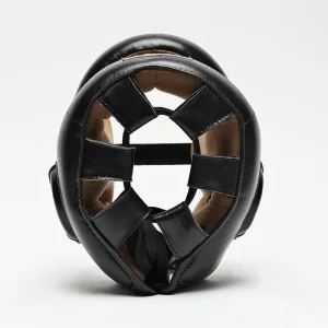 Боксерський шолом з бампером Leone CS425 Black M (капа в комплекті)