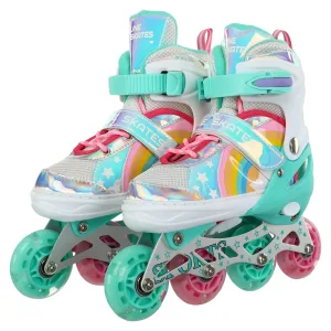 Ролики Best Roller розмір 29-33 біло-бірюзово-рожевий 81097-S