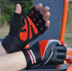 Рукавички для фітнесу MadMax MFG-568 Extreme 2nd edition Black/Red L