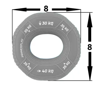 Еспандер кистьовий силіконовий PowerPlay PP-4331 Hand Grip Large 30-35-40 кг. сірий