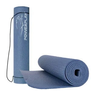 Килимок для йоги та фітнесу PowerPlay 4010 PVC Yoga Mat Темно синій 173x61x0,6