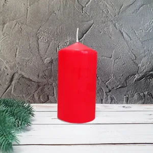 Свічка столова циліндр Bispol sw60/100 030 червоний