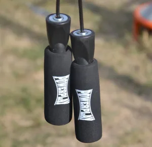 Скакалка скоростная PowerPlay 4211 X ROPE с утяжелителями - 120 г*2 чёрная 3 м