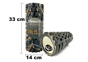Масажний ролик EasyFit Grid Roller 33 см v.1,1 Multi Чорний