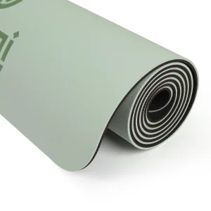 Килимок для фітнесу та йоги Sport TPE+TC 6 мм - м'ятний - чорний