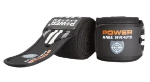 Бинти на коліна Power System PS-3700 Knee Wraps Grey/Чорний пара