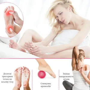 Масажний м'ячик EasyFit Goober з шипами синій