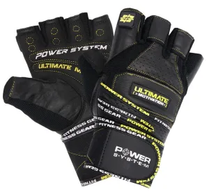 Рукавички для фітнесу Power System PS-2810 Ultimate Motivation Black/Yellow Line - L