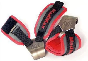 Гаки для тяги на зап'ястя MadMax MFA-330 Lat Hooks Antic silver/Grey/Red