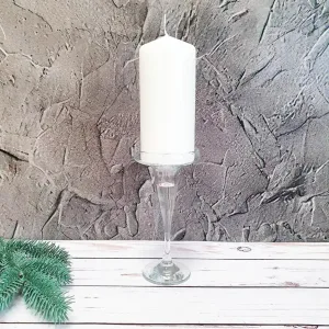 Свічка столова циліндр Bispol sw60/100 090 білий