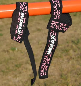 Лямки для тяги MadMax Camo Power Wrist Straps Camo/Pink