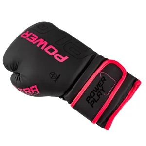 Боксерські рукавиці PowerPlay 3024 Ultra Mat чорно-рожеві 8 унцій