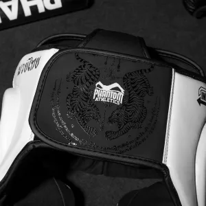 Боксерський шолом Phantom Muay Thai Full Face White (капа в комплекті) універсальний