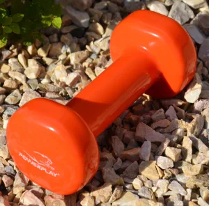 Гантелі вінілові PowerPlay 4125 Achilles 2*1 кг. помаранчеві (пара - 2шт.)