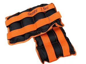 Обтяжувачі-манжети з піском по 1.5 кг - чорно-помаранчевий