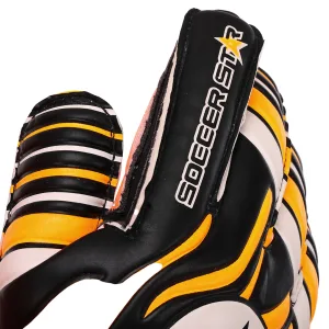 Воротарські рукавички SOCCER STAR 10 - чорно-помарачевий