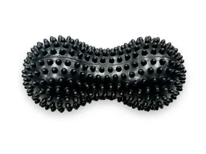 Масажер для спини «арахіс» подвійний їжак PVC 16 х6, 5 см чорний