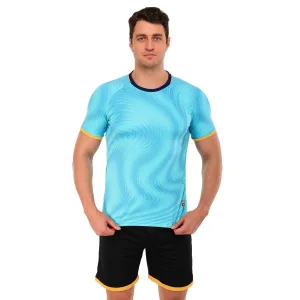 Форма футбольна комплект LIDONG бірюзово-чорний 4XS-2XL S