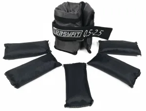 EasyFit Metal Adjustable Ankle and Arm Weights Set with Variable Weight 0.5 - 2.5 kg