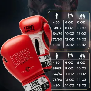 Боксерські рукавиці Leone GN208 ICONIC Red 12 унцій (бинти 4 м. в комплекті)