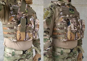 Підсумок під 6 магазінів АК/РПК потрійний мультикам степовий Multicam Arid (MOLLE, підсумок на розгрузку, жилет, РПС)