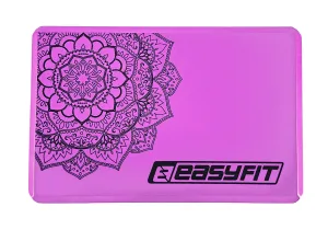 Блок для йоги EasyFit EVA з малюнком фіолетовий