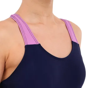 Купальник для плавання суцільний підлітковий 8-16 років темно-синьо-фіолетовий 9