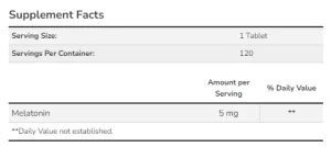 Melatonin 5 мг - 120 таблеток