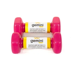 Гантелі Sport для фітнесу з вініловим покриттям 2 шт по 1,0 кг GSD-1.0PINK