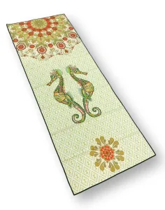 Килимок-рушник для йоги Suede Silicon з чохол SS173-4-2 185 см 67 см 2 мм З малюнком