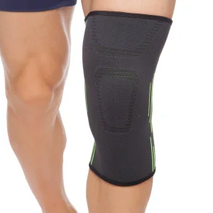 Наколінник бандаж еластичний 1 шт чорно-салатовий XL