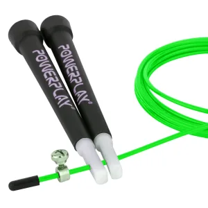 Скакалка скоростная PowerPlay 4202 Ultra Speed Rope зеленая 2,9 m.