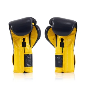 Боксерські рукавиці Fairtex BGV9 Mexican Blue/Yellow 16 унцій (бинти в комплекті)