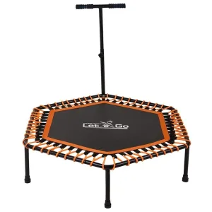 Батут для фітнесу з ручкою Let'sGo 127 см чорний помаранчевий