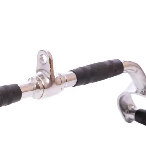 Curved pull-down handle with wide parallel grip for cable machine