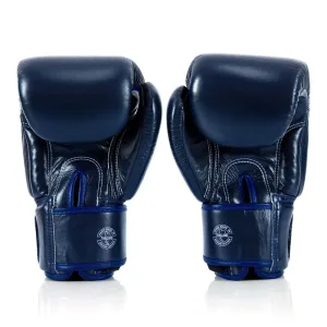 Боксерські рукавиці Fairtex BGV1-ONE (натуральна шкіра) Blue 10 унцій (бинти в комплекті)