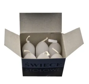 Набір свічок столових Bispol S1 66 білі 6 шт