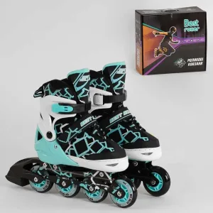 Ролики BEST ROLLER розмір 35-38 чорно-бірюзовий