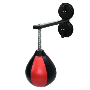 Настінна пневматична боксерська груша Чорний-червоний