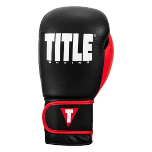 Боксерські рукавиці TITLE Boxing Dynamic Strike Black/Red 12 унцій (бинти 4 м. в комплекті)